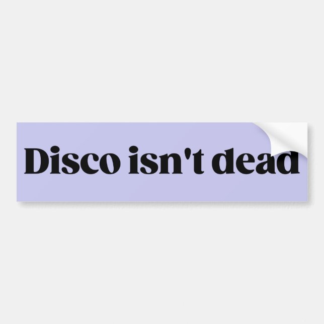Disco är inte lila för döda stötfångare bildekal (Framsidan)