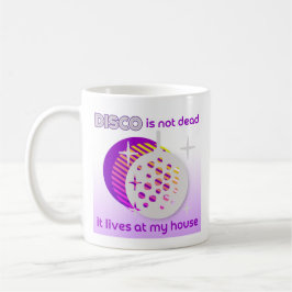 Disco är levande lila retro kaffemugg