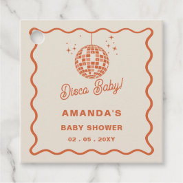 Disco Baby Retro Groovy Disco Baby Shower Gåvor Etiketter
