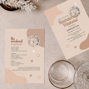 Disco Bachelorette Helg med italienska Party Inbjudningar