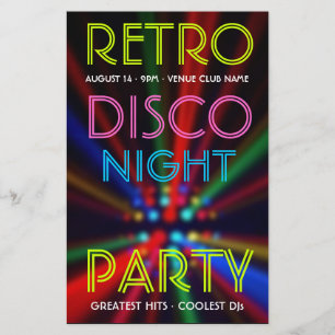 Disco Beams Ljus Clubbing DJ Flygblad