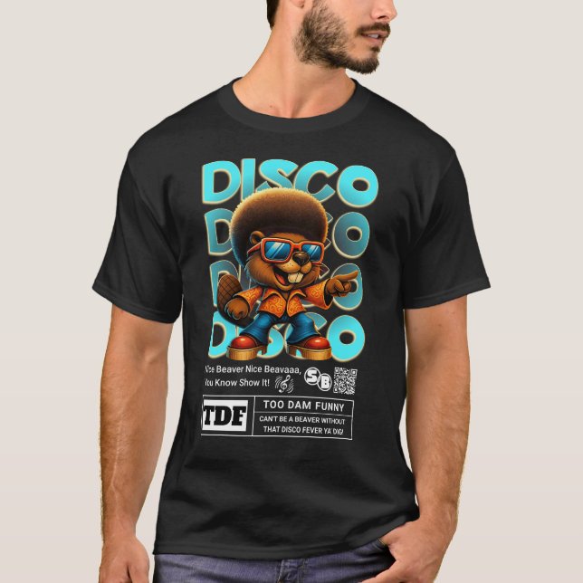 Disco Beaver T Shirt (Framsida)