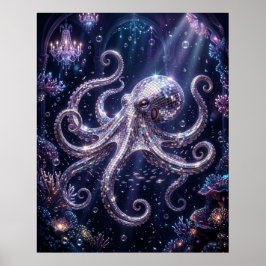 Disco Bläckfisk Reef Poster