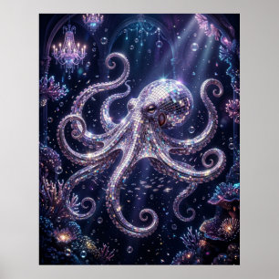Disco Bläckfisk Reef Poster
