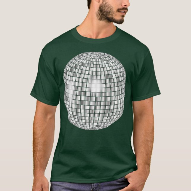 Disco Boll 80-talets Music Dance Party T Shirt (Framsida)
