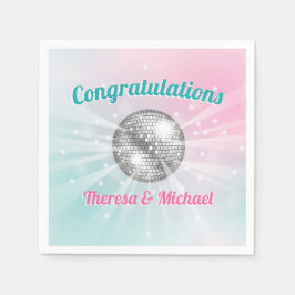 Disco Boll Baby Shower Groovy Pappersservett