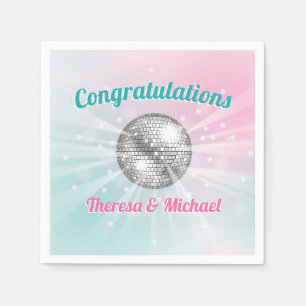 Disco Boll Baby Shower Groovy Pappersservett