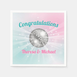 Disco Boll Baby Shower Groovy Pappersservett