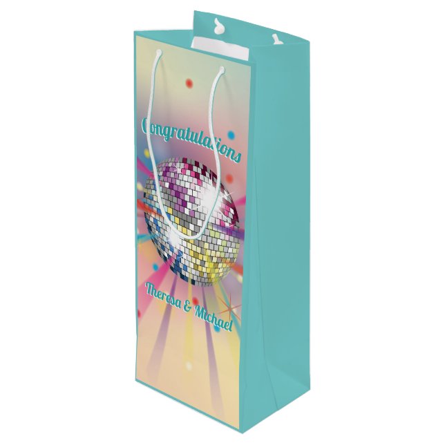 Disco Boll Baby Shower Groovy Pastel Rainbow (Baksidan Vinklad)