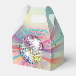 Disco Boll Baby Shower Groovy Pastel Rainbow Presentaskar