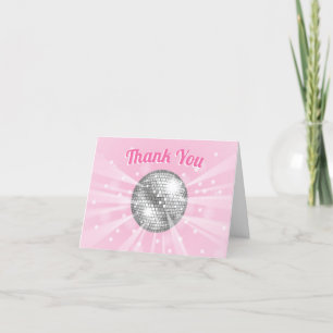 Disco Boll Baby Shower Groovy Tack Kort