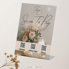 Disco Boll | Boho Blommigts | QR-kod | Betalningss
