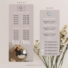 Disco Boll | Boho Flowers | Pris och principmeny Meny