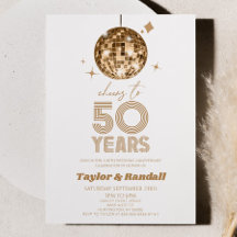 Disco Boll Cheers till 50 års Bröllop-årsdag