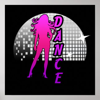 Disco Boll Dancer. Poster