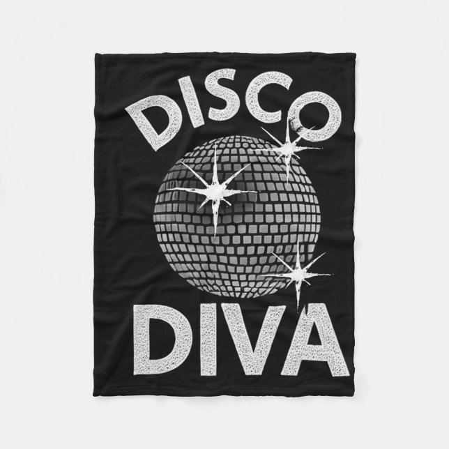 Disco Boll Disco Diva Queen1 Fleecefilt (Framsidan)