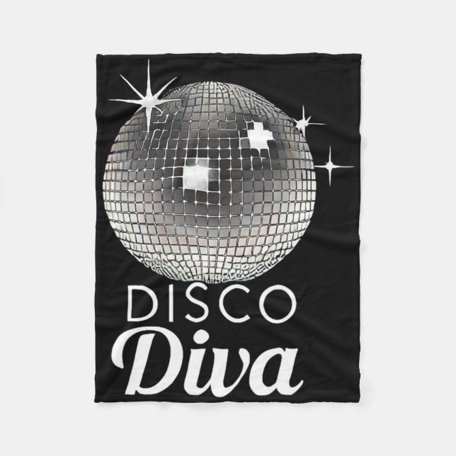Disco Boll Disco Diva Queen3 Fleecefilt (Framsidan)