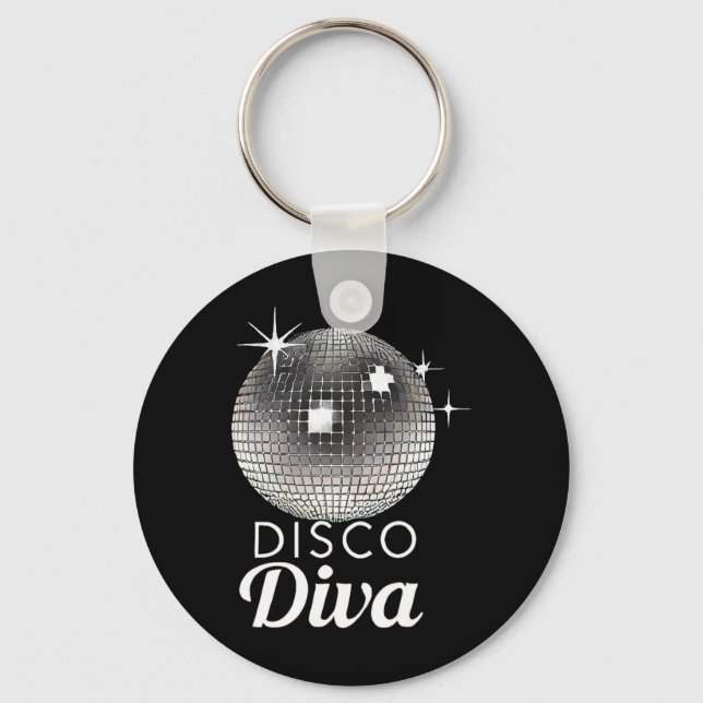 Disco Boll Disco Diva Queen3 Nyckelring (Framsida)