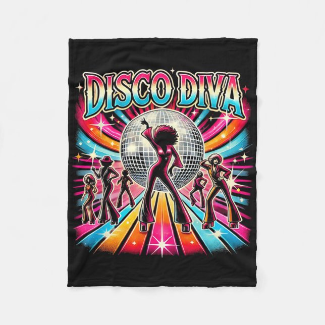 Disco Boll Disco Diva Queen Fleecefilt (Framsidan)