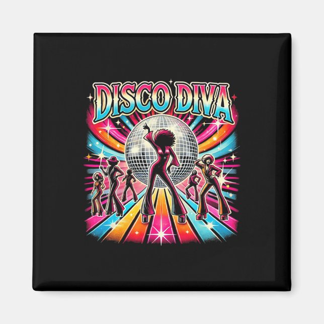 Disco Boll Disco Diva Queen Magnet (Framsidan)