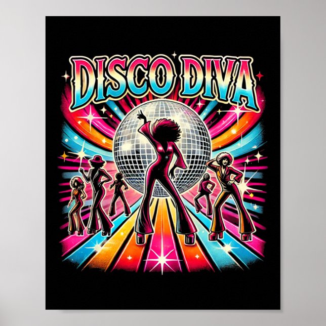 Disco Boll Disco Diva Queen Poster (Framsidan)