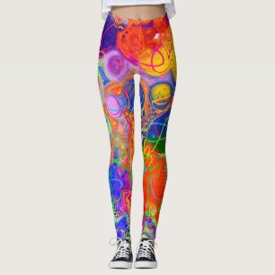 Disco Boll Electrical Fluid Art Leggings