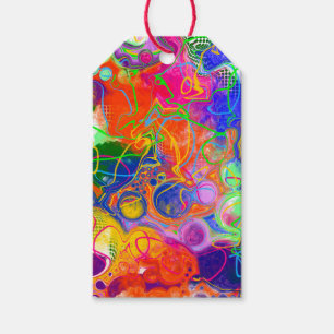 Disco Boll Electrical Fluid Art to and from Presentetikett