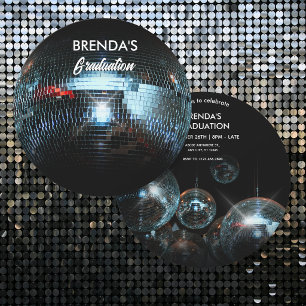 Disco boll examen inbjudningar