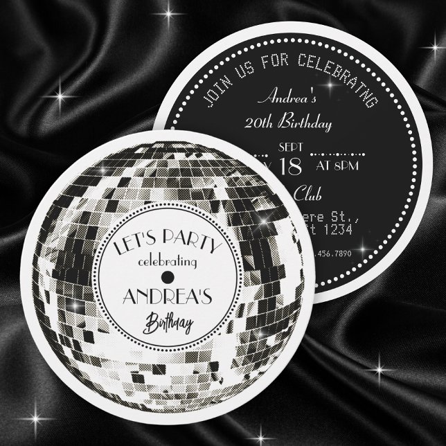 Disco boll födelsedagsfest inbjudan (Skapare uppladdad)