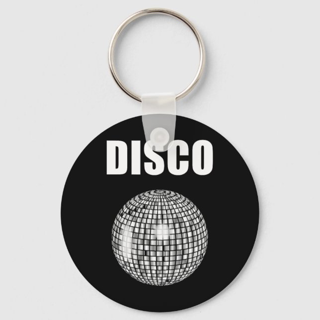 Disco Boll för Funky Soul Music Älskare Nyckelring (Framsida)