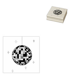 Disco Boll Frimärke Stämpel