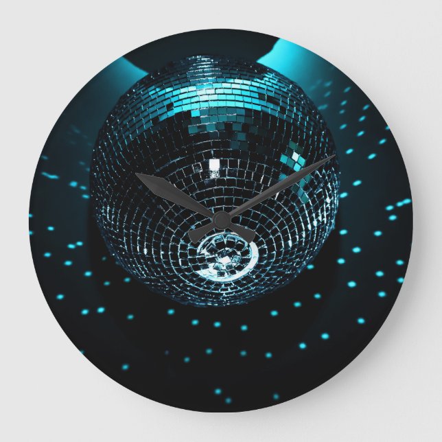 Disco Boll Glare, NightClub Background. Stor Klocka (Framsida)