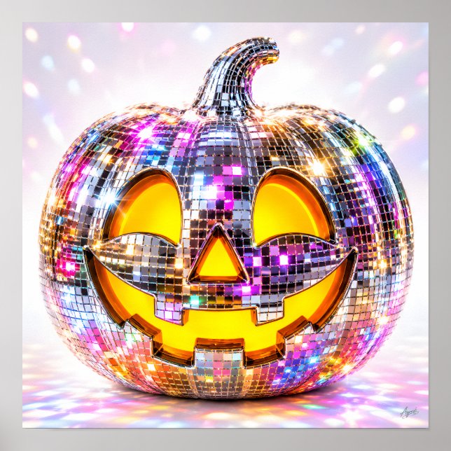 Disco Boll Glitter Pumpa Poster (Framsidan)
