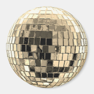 Disco Boll-Guld Magnet