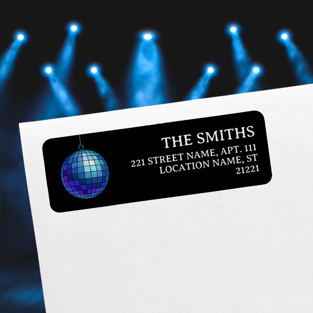Disco Boll Halloween Returadress Etikett (Disco Ball Halloween Return Address Label)