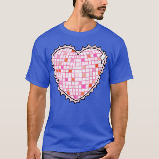 Disco Boll Heart T Shirt