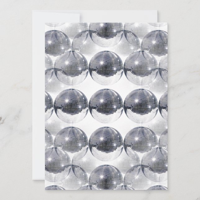 disco boll inbjudningar (Framsida)