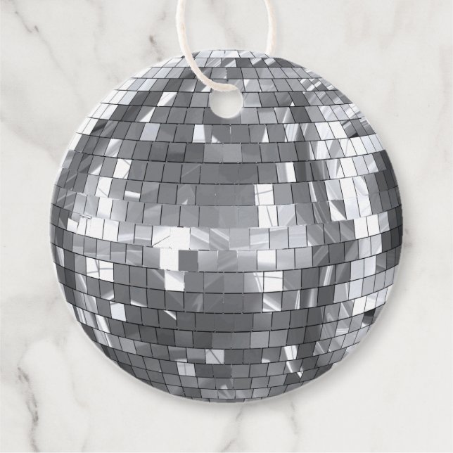 Disco Boll jul Merry Vibes Gåvor Etiketter (Framsida)