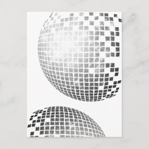 Disco Boll Kul Retro vykort