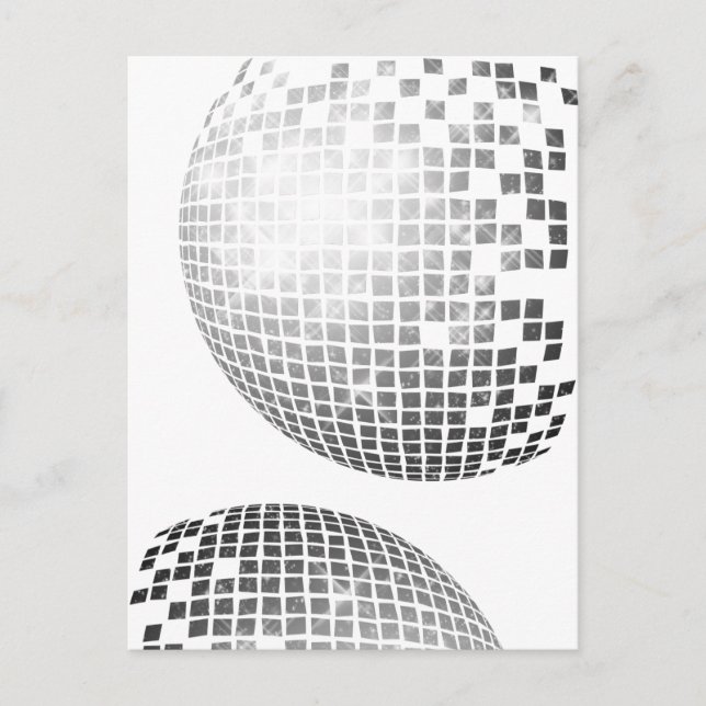 Disco Boll Kul Retro vykort (Framsida)