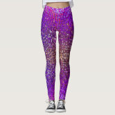 Blue och Lila Galaxy Neon Yoga Leggings