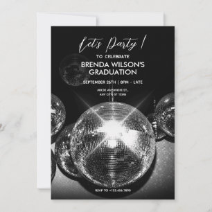 Disco boll Ligts Studenten Inbjudningar