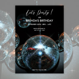 Disco boll Ljus Fest Inbjudningar