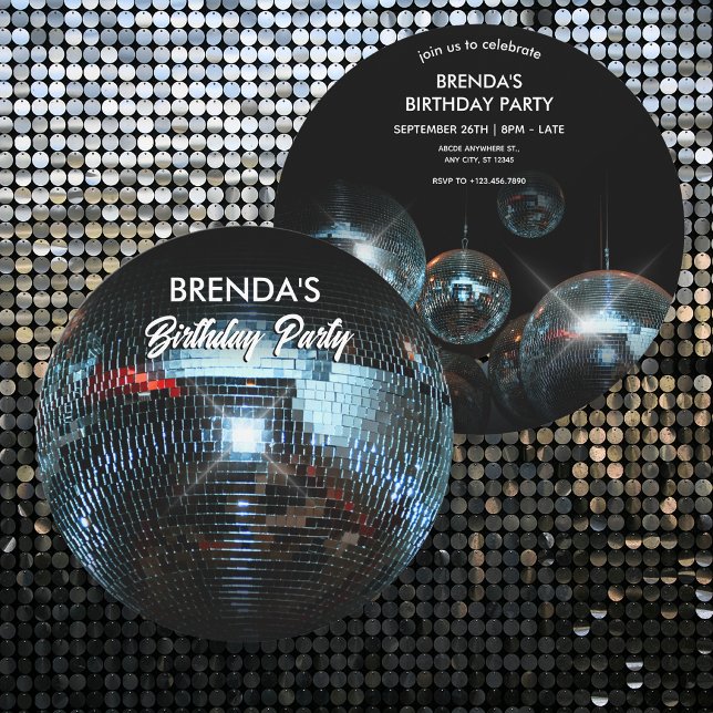 Disco boll Ljus Parti  Inbjudningar (Skapare uppladdad)