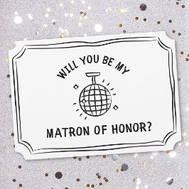 Disco Boll Matron of Honor Frieri | Roligt och Tre Kort