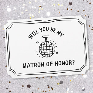 Disco Boll Matron of Honor Frieri Roligt och Tre Kort