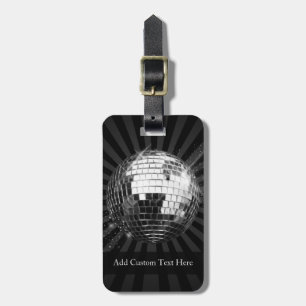 Disco Boll med svart bakgrund Bagagebricka