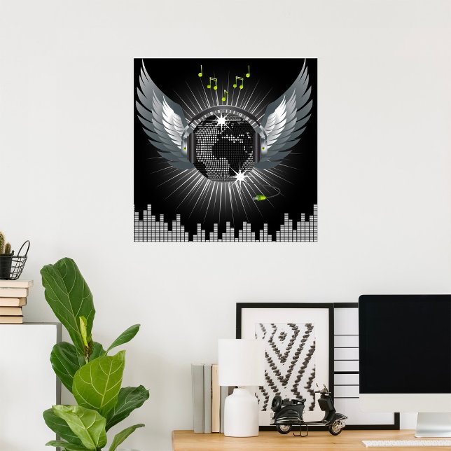 Disco Boll med Vingar Poster (Skapare uppladdad)