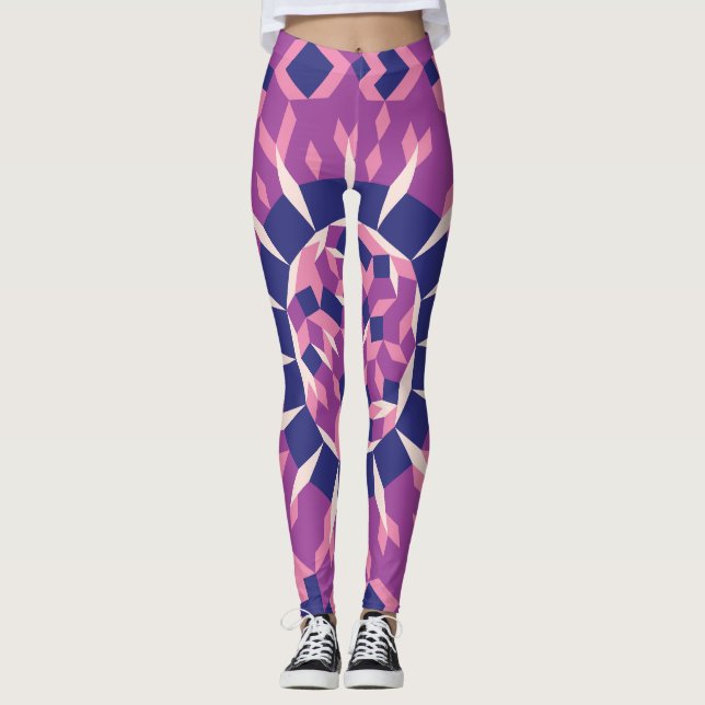 Disco Boll Mönster Leggings (Framsida)
