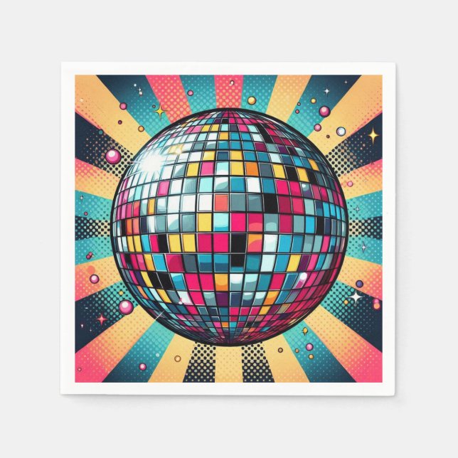 Disco boll napkins! pappersservett (Framsidan)